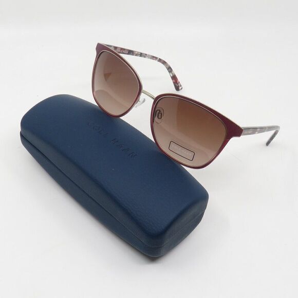 Cole Haan New CH7084 604 Burgundy/Brown Gradient Sunglasses - Picture 1 of 8